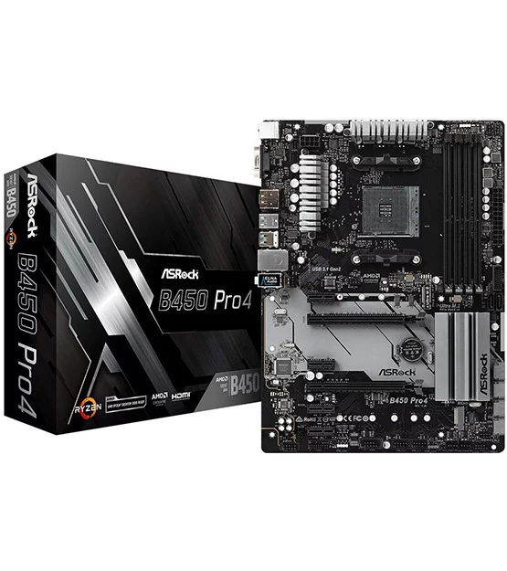 Asrock B450 PRO4 Motherboard at The Gamers Lounge Shop Malta