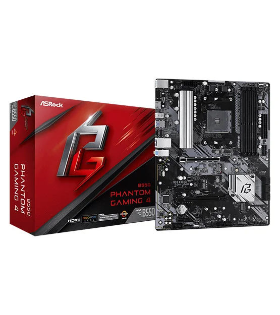 Asrock B550 Phantom Gaming 4 Motherboard at The Gamers Lounge Shop Malta