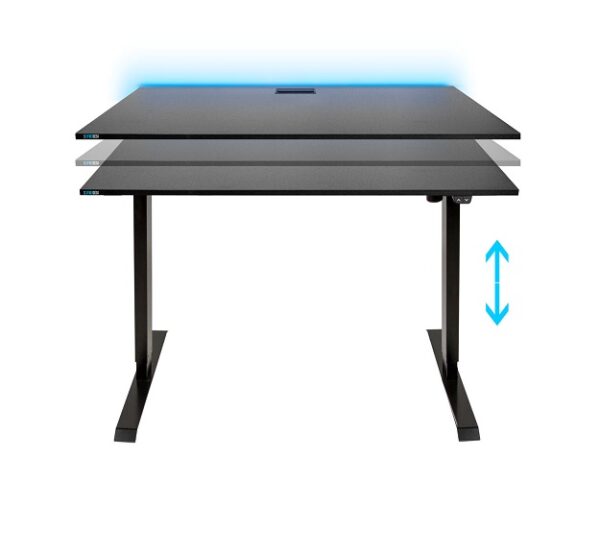 SyberDesk Electric PRO LED Gaming Desk at The Gamers Lounge Shop Malta