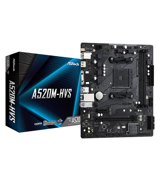 Asrock A520M-HVS Motherboard at The Gamers Lounge Shop Malta