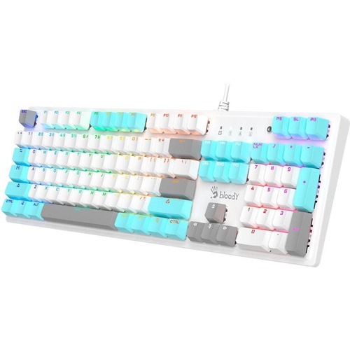 A4tech Bloody S510R Ice White Mechanical Keyboard at The Gamers Lounge Shop Malta
